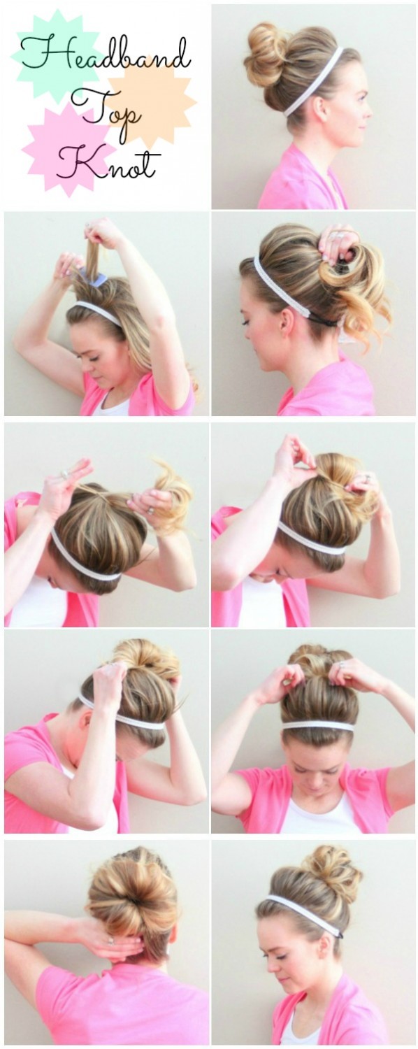 How to make a Headband Top Knot